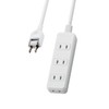 Elecom T-TST02-22420WH Power Tap, 4 Outlet Swing Plug, Includes Dust