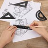 5PCS Metal Geometry Set, Metal Ruler Drafting Tools Math Drafting