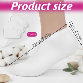 3 Pairs Moisturizing Socks Overnight for Dry Feet, Lotion Socks, Spa Cotton Moisture Enhancing Cosmetic Socks for Cracked Heel Repair for Women and Men
