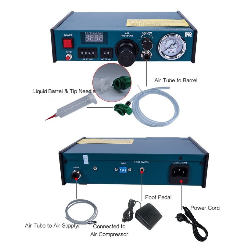 Generic 110V Auto Glue Dispenser, Automatic/Semi-automatic Solder Paste Liquid Adhesive