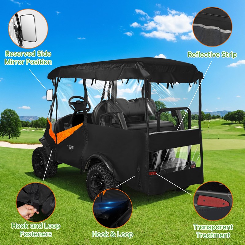 10L0L Universal Golf Cart Enclosure – Fits Yamaha, EZGO &