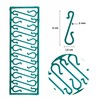 Gesar Pack of 200 Christmas Tree Hooks - Green Color