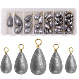 Fishing Sinker Set Sea River Boat Fishing Weights Weight Worm 7 Sizes 54pcs 3.5g-28g