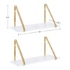 Kate and Laurel Soloman Modern Wooden Shelves, 18 inch, Set