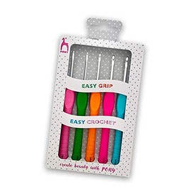 Pony Easy Grip, Easy Crochet, 5 Crochet Hooks Set 2.0-4.0 mm