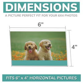 pbf 6x4 Magnetic Picture Frames for Refrigerator | 6 x 4 Clear Magnetic Acrylic Frames | Magnetic Photo Holders for Fridge, Locker, Photo Board, Art Display, Sign Holder (10-Pack)