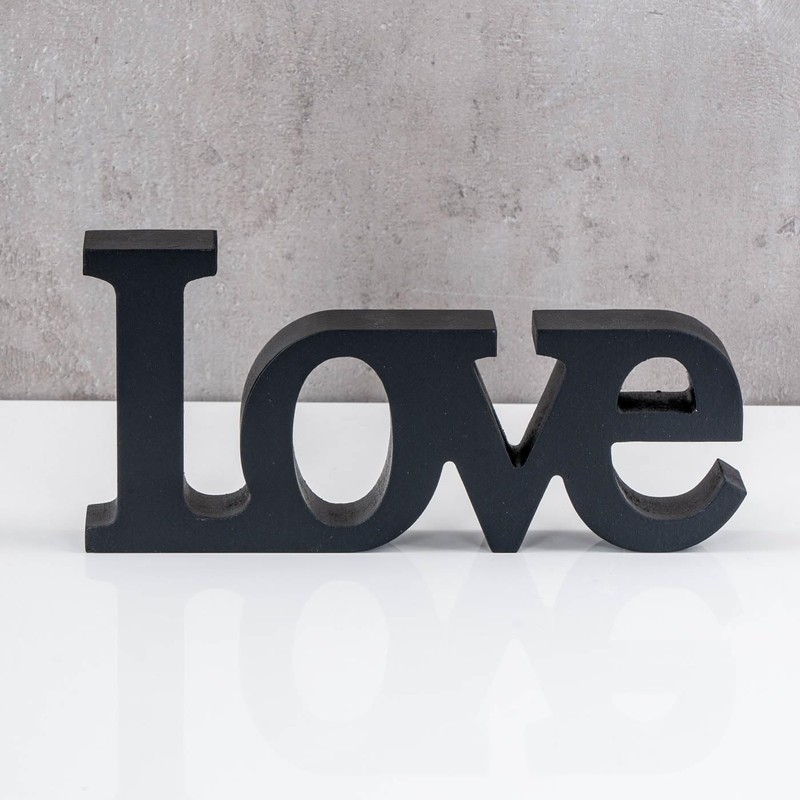 levandeo Love Home Relax Lettering Black MDF Letters Wooden Decorative