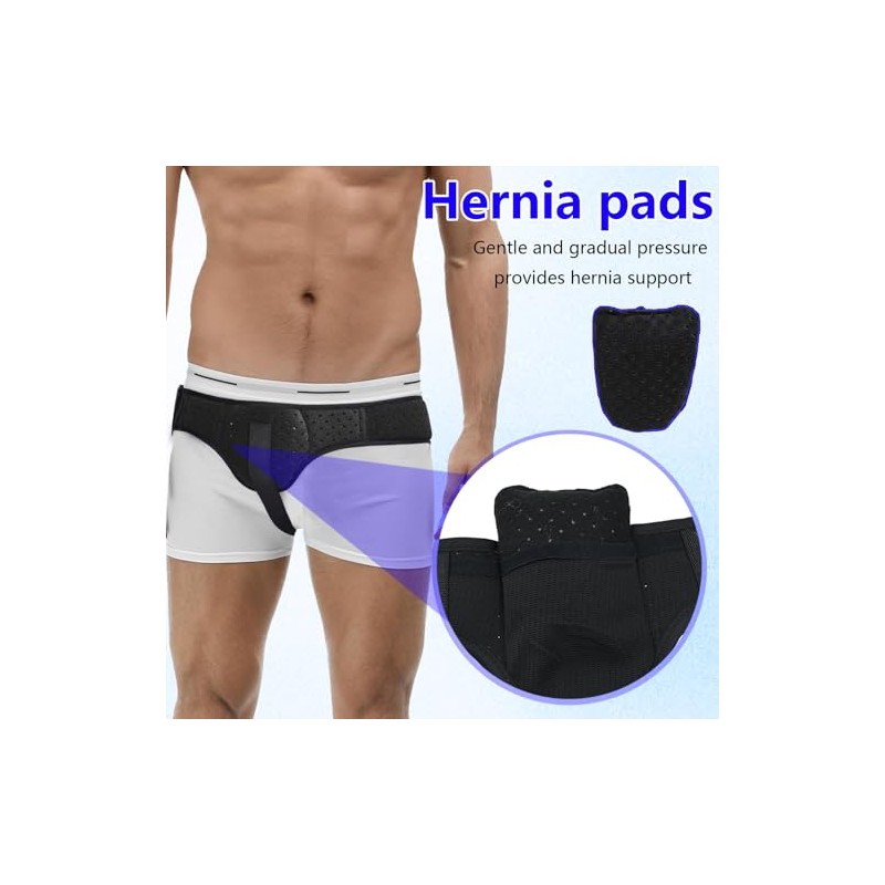 Hernia Belt for Men, Medically Approved Inguinal Hernia Support, L