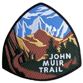 John Muir Trail Patch (3.5 Inch) Embroidered Iron-on or Sew-on Badge Hiking Yosemite California Trek Souvenir Emblem Crest Gift Patches