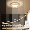 Suenigle Modern K9 Crystal Dimmable LED Flush Mount Ceiling Light,15