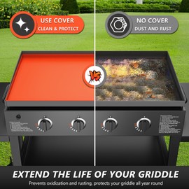 rumlick Rumlick 28" Silicone Griddle Mat Cover for Blackstone Griddle, Heavy Dudy Silicone Griddle Cover, All Year Round Griddle Top Protective Cover for Black Stone Accessories