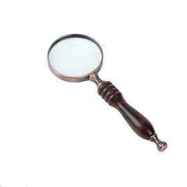 X-SHIYUN Handheld Magnifier，10X Magnifying Glass,Reading Magnifier 10X with Solid Wood Handle for Book and Newspaper Reading,Insects and Plants Observation，Great for Seniors and Kids.
