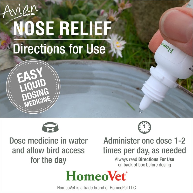 HomeoPet Avian Nose Relief, Safe and Natural Bird and Chicken