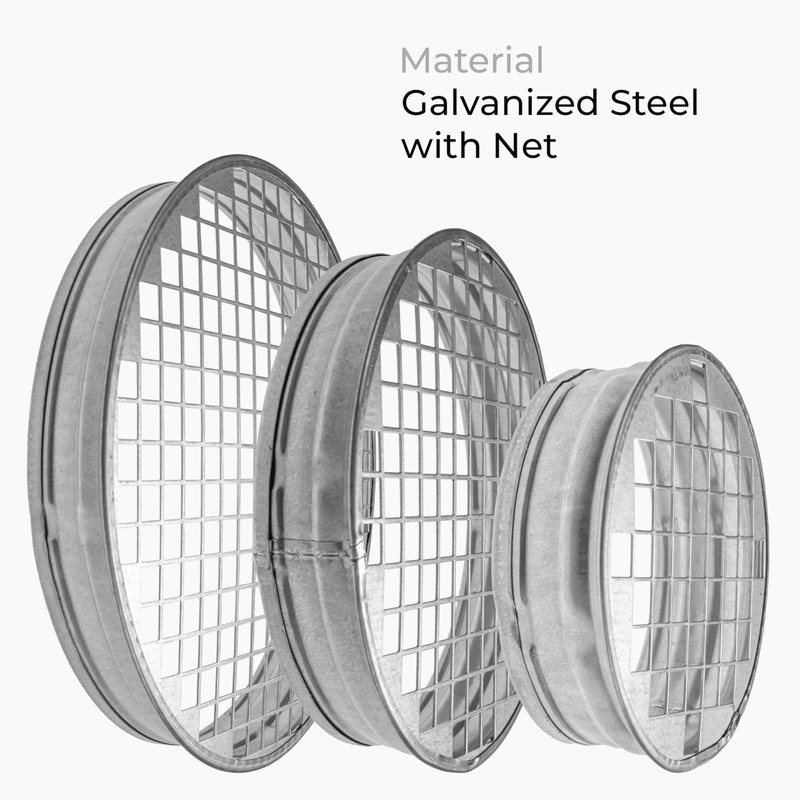 HVAC OV Galvanized Metal Duct End Cap - 6 Inch