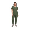 JDM Uniforms Womens 7 Pocket Scrub Set V-Neck Top and