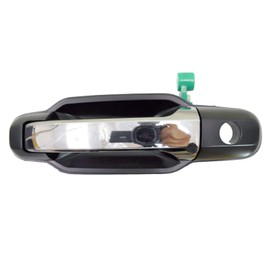 PT Auto Warehouse KI-3550MP-FL - Manija exterior exterior para puerta, palanca cromada con carcasa negra, lado del conductor delantero izquierdo