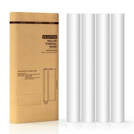 JADENS Portable Printers Wireless for Travel, Support 8.5" X 11" US Letter, Bluetooth Thermal Printer Inkless Mobile Printer for Office Home:_4 Rolls of  thermal paper 100 Sheets