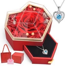 Beinhome Eternal Rose, Preserved Rose Flowers, Gift for Women, Mum, Grandma, Girlfriend, Valentine's Day, Christmas, Mother's Day, Birthday, Wedding, Thanksgiving