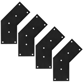 heneng 135 Degree Flat Angle Mending Plate for 6x6 Post, 9-5/8" x 5", 11 Gauge, 4 Pcs