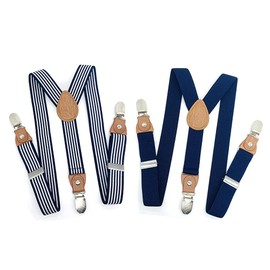 Anshili Pack of 2 Children's Braces with 3 Clips Y Shape - 2.5 cm Wide, E