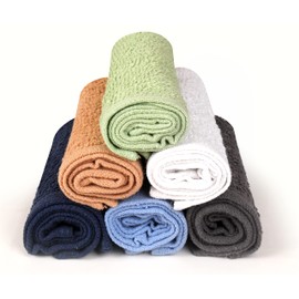 T & L Towel and Linen Mart Towel and Linen Mart 100% Cotton - 24 Pack Wash Cloth Set - Flannel Face Cloths, Highly Absorbent and Soft Feel Fingertip Towels (Multi, Pack of 24)