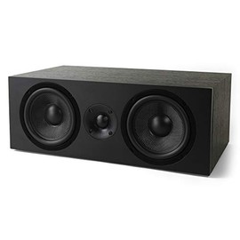 NEUMI CS5 Center Channel Speaker, Dual 5-Inch Woofers, 1-Inch Tweeter, Dark Wood, Single