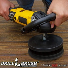 Industrial - DA - Cepillo para fregar - 7 de negro cerdas rígidas Ultra - pulidor de velocidad variable - 5/8 x 11 roscado Hub - Limpiador de Pisos - Horno - Grill - Reja - piedra - Grill Brush - Rust