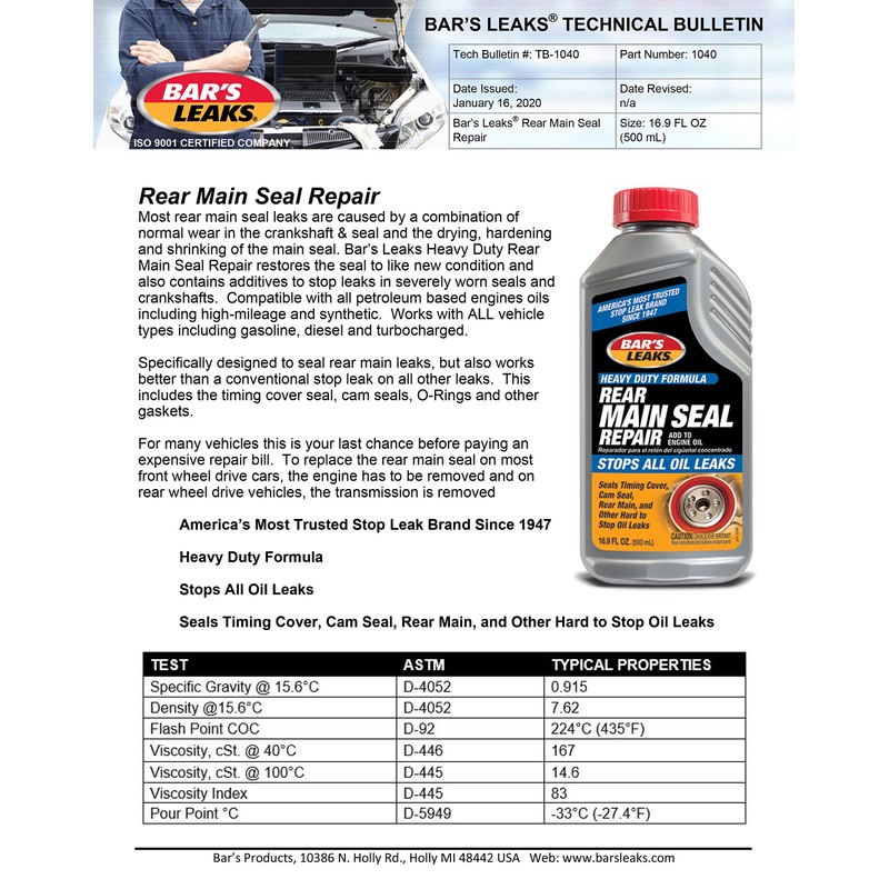 Bar's Leaks Rear Main Seal Repair (Pack of 6)