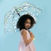 MRTLLOA Kids Rainbow Clear Bubble Umbrella, Toddler Grip Curved Handle