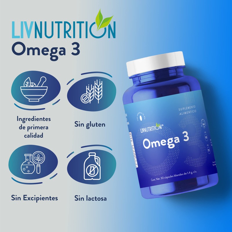 Omega 3 con 60 cápsulas de 1.4 g | 18%