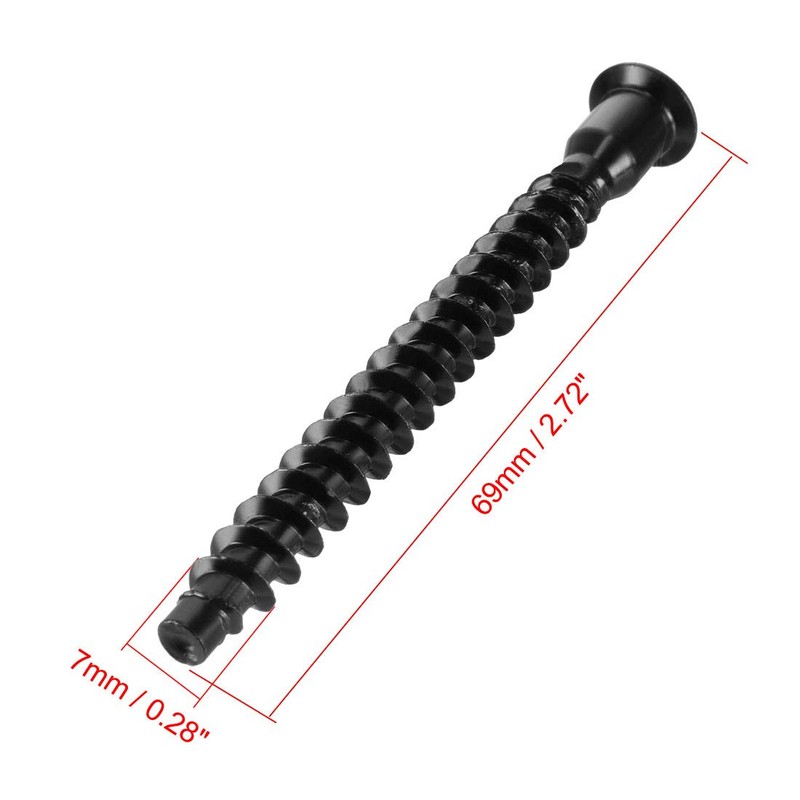 sourcing map Furniture Confirmat Screw 7x69mm Hex Socket Wood Screws
