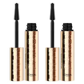 L'Oréal Paris Panorama Volumising Lengthening Mascara with Multi-Level Brush for Fan Effect Lashes Colour Dark Brown - Set of 2