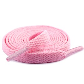 Sechunk Solid Flat Shoelaces Athletic Shoe Laces Colors Strings 29 Colors 1 pair for Sneaker(Pink)
