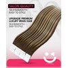 Youngsmile Invisible Tape in Hair Extensions Human Hair Balayage #4/27/4