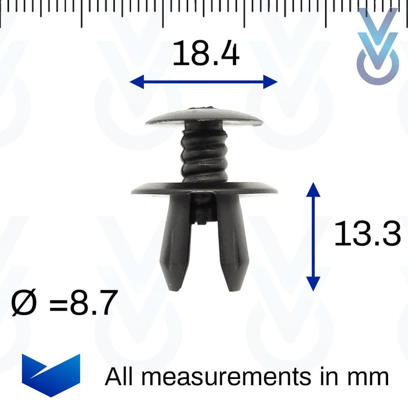VVO Fasteners Plastic Underbody Shields and Insulation Panel Fastener Clip,