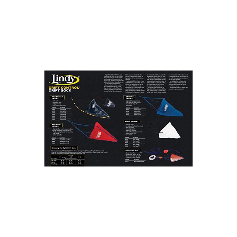 Lindy Unisex Adult Modern Fishing Boat Drift Sock, Original Series,