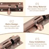 MECCANIXITY Barrel Bolt Latch, 4 Inch Vintage Security Slide Lock