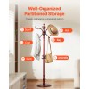 VEVOR Freestanding Coat Rack Wooden Coat Tree with Stable Large