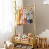 MYUPDALIN Clothes Rack with Shelves, Clothing Rack with Wheels, Multifunctional