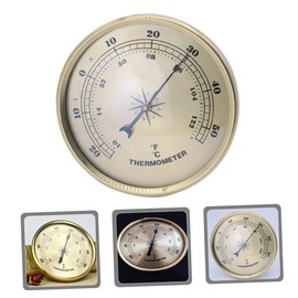 Gatuida Round Metal Digital Thermometer Accurate Temperature Gauge for Outdoor Indoor Use for Home Patio Laboratory Easy to Read Display Durable Compact Design