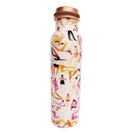 PRURA, Ayurvedic Copper Water Bottle, Leakproof Pure Natural Copper