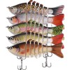 5pcs Multi Jointed Swimbaits Fishing Lures for Bass Trout Perch