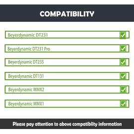 HTINDUSTRY Earpads Replacement Cushion Compatible with Beyerdynamic DT235 DT231 DT231PRO DT131 MMX2 MMX1 Headphones/Headsets Ear Pads with Breathable Fabric/High Density Foam