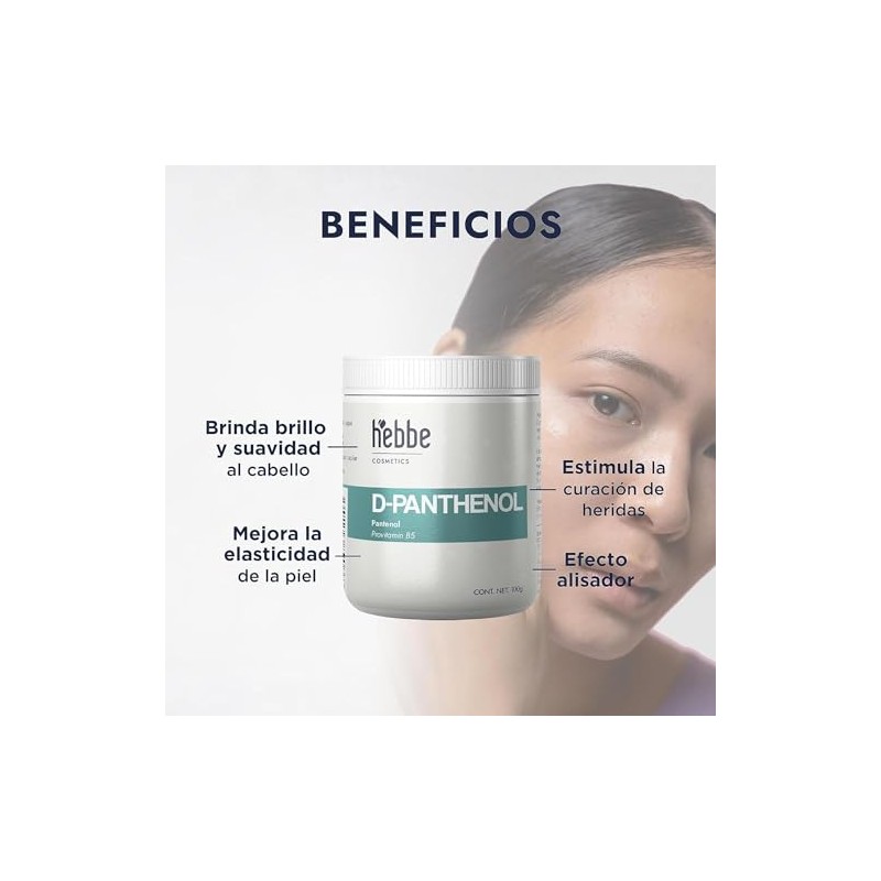 D-Panthenol 100 g |Provitamina B5 | Hidratación Profunda Piel y