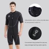Lemorecn Wetsuits Mens Front Zip Neoprene 3mm Shorty Diving Suit(CA3016black-XL)