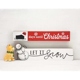 Paris Loft Christmas Countdown Tabletop or Wall Sign, Days Until Christmas, Farmhouse Decor, Chalkboard Sleigh, Countdown to Christmas