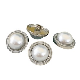 10 PCS Gold Pearl Buttons Plastic Shank for Garment Clothing Accessories Fit Sewing Scrapbooking Garment DIY Decoration