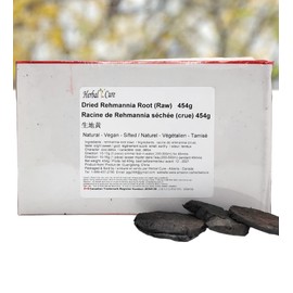Herbal Cure - Dried Rehmannia_Root (non refined) - Sheng Di Huang - 懷慶特产生地黄片 454g - Product of China