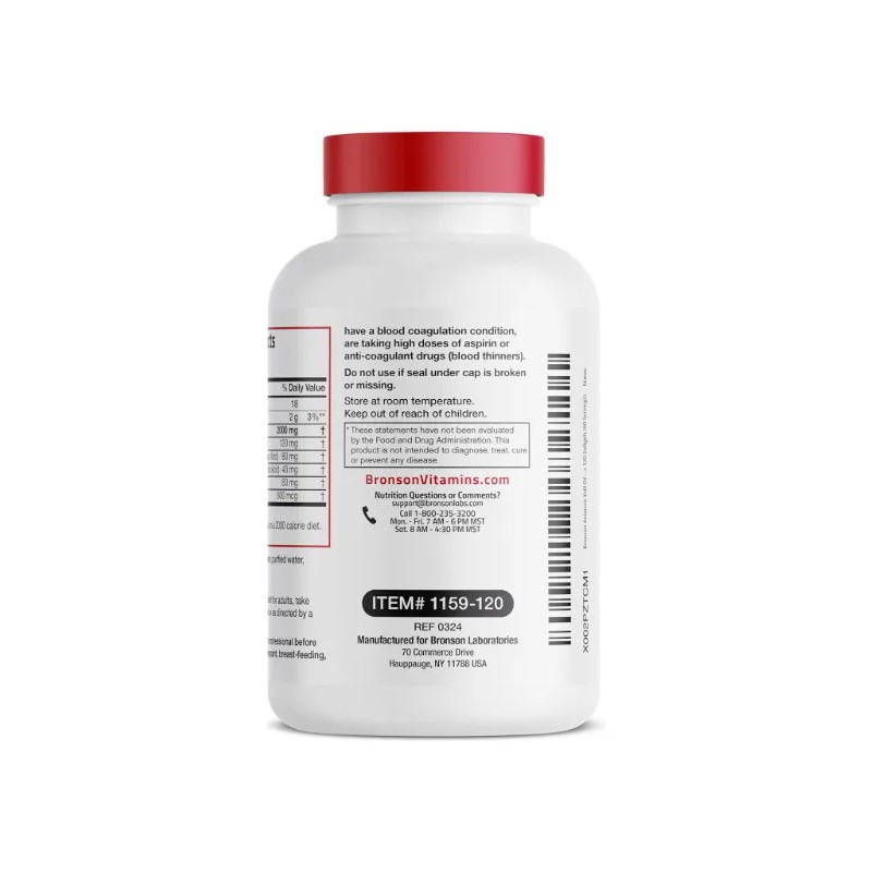Aceite de Krill Antártico Bronson 2000mg Omega-3 EPA DHA 120