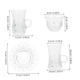 ULTECHNOVO 1 Set Turkish Coffee Cup Set Elegant Tea Cups and Saucers with Unique Gourd Design for Hot Beverages for Tea and Coffee Lovers and Stylish Drinkware